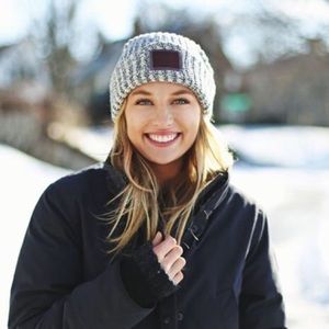 Love Your Melon Navy Speckled Cuffed Beanie NWT